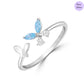 Sky Dancer Rhodium Plated 925 Sterling Silver Ring