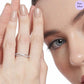 Forever Sparkle Rhodium-Plated 925 Sterling Silver Infinity Ring