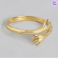 Everlasting Hug Gold Plated 925 Sterling Silver Hug Ring