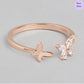 Blossom & Wings 925 Silver Ring in Rose Gold
