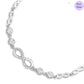Infinity Rhodium plated CZ 925 Sterling Silver Bracelet