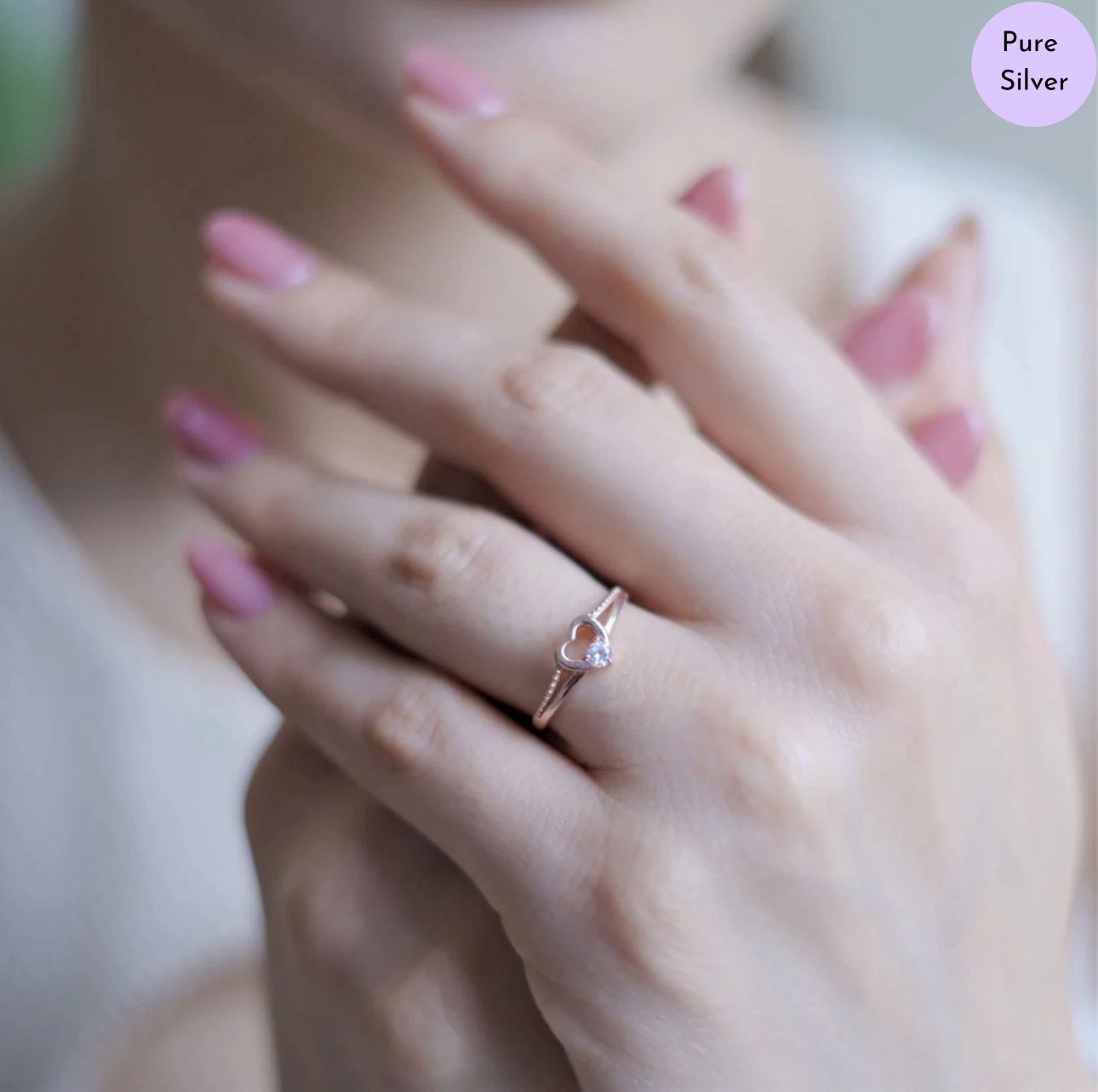 Romance in Bloom Rose Gold Plated 925 Sterling Silver Ring