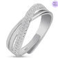 Divine Elegance Rhodium Plated 925 Sterling Silver Women's Ring