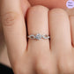 Shimmering Dream CZ Rhodium-Plated 925 Sterling Silver Female Ring