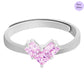 Eternal Pink Heart 925 Sterling Silver Ring