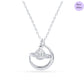 Saturna & Selene 925 Sterling Silver Rhodium Plated Necklace
