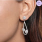 Radiant Nature Stud Rhodium Plated 925 Sterling Silver Leaf Stud Earrings