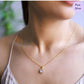 Golden Grace Gold Plated 925 Sterling Silver Pendant with Box Chain