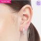Dazzling Heart Solitaire cz 925 Silver Latch-Back Earring
