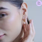 Solitaire Pearl Delight  Drop Gold Plated Earring