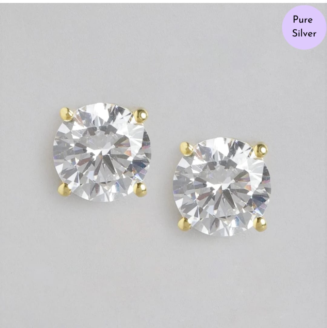 Aurore Shine  Gold-Plated 925 Sterling Silver Stud Earrings
