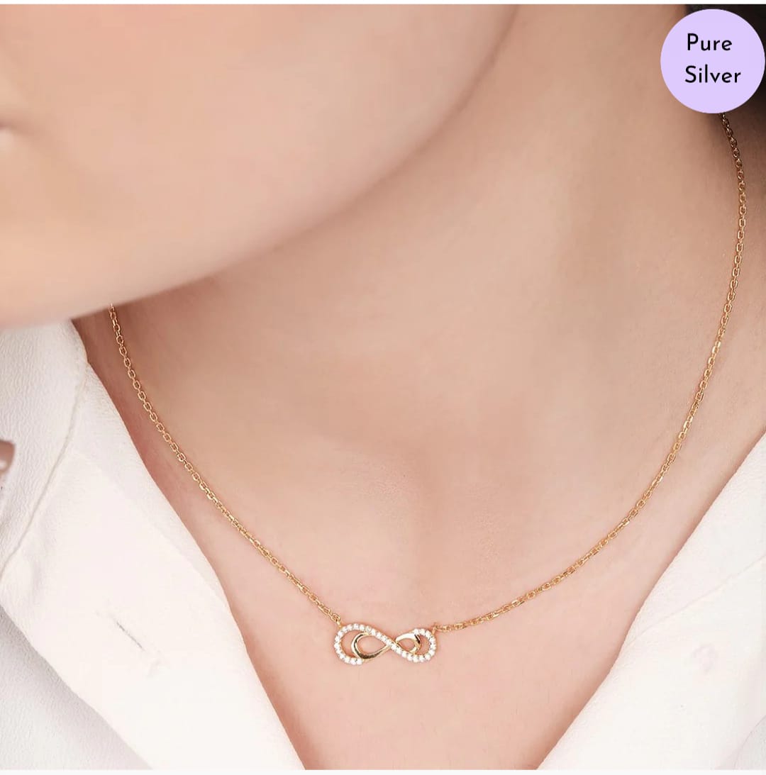 Infinite Shine Gold-Plated 925 Sterling Silver Necklace