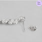 Enchanted Leaf cz Studs  925 Silver Earrings