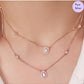 Rose Blossom Graceful Layered 925 Silver Necklace