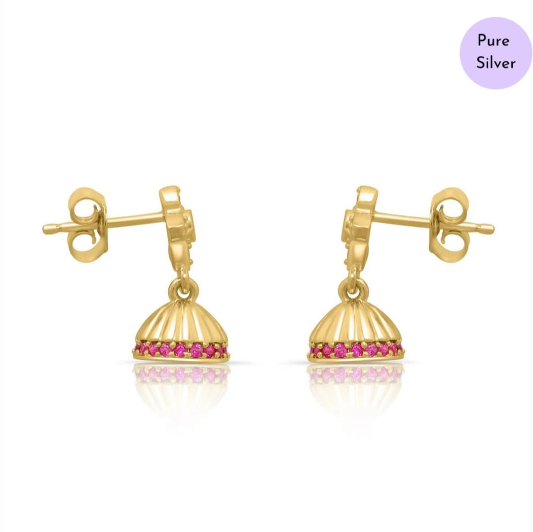 Aurora Drop Gold Plated 925 Sterling Silver Earrings