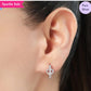 Dazzling Heart Solitaire cz 925 Silver Latch-Back Earring