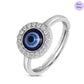 Eye Of Protection  CZ Rhodium Plated 925 Sterling Silver Ring