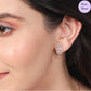 Glittering Halo Rose Gold Plated 925 Sterling Silver Cluster Earrings