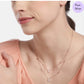 Rose Blossom Graceful Layered 925 Silver Necklace