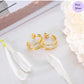 Triple Radiance Hoops Gold Plated 925 Sterling Silver Hoops