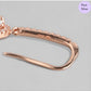 Divine Chic Rose Gold Fish Hook 925 Silver Earrings