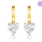 Heart's Glow Gold Plated 925 Silver Earrings