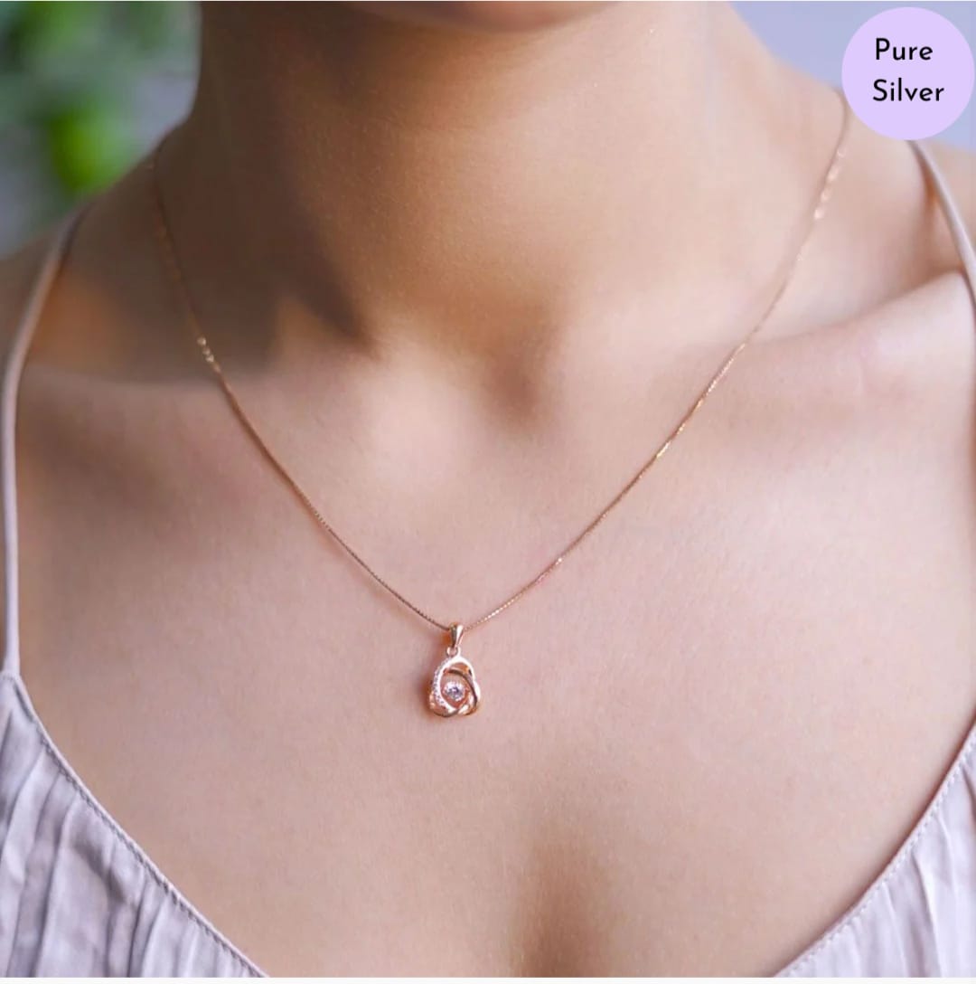 Orbit of Love Gold 925 Silver Necklace Chain
