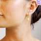 Solitaire Pearl Delight  Drop Gold Plated Earring