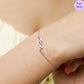 Twinkling Leaf 925 Silver Bracelet with Cubic Zirconia