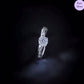 Whirlstone Charm Rhodium Plated 925 Sterling Silver Ring (Adjustable)