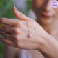 Lunar Glow Pendant Rose Gold Plated 925 Silver Necklace Chain