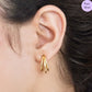 Triple Radiance Hoops Gold Plated 925 Sterling Silver Hoops
